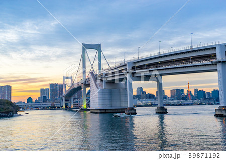 東京都 レインボーブリッジの写真素材