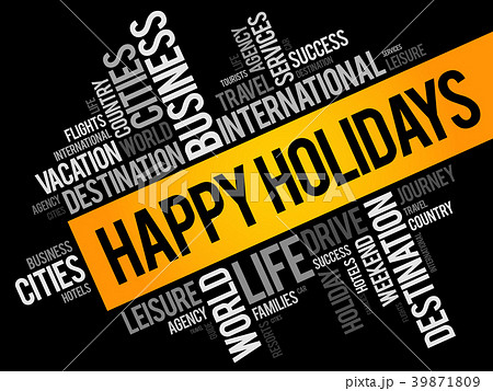 Happy Holidays word cloud collage 39871809