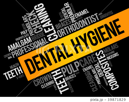 Dental hygiene word cloud collage 39871829