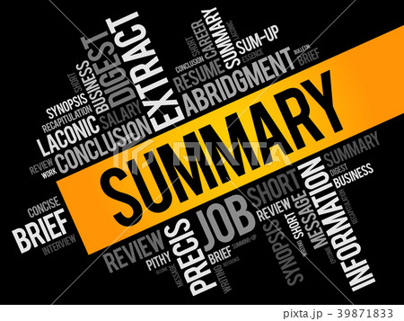 Summary word cloud collage 39871833