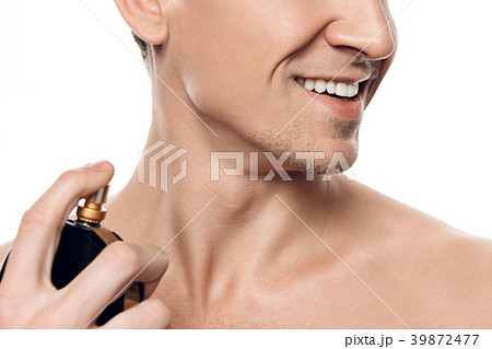 Handsome man isolated. Smile beauty close up.  39872477