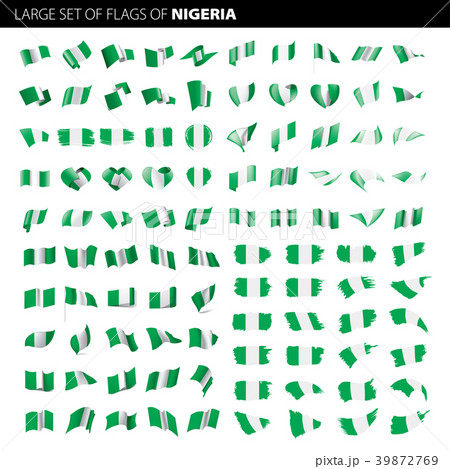Nigeria flag, vector illustration 39872769