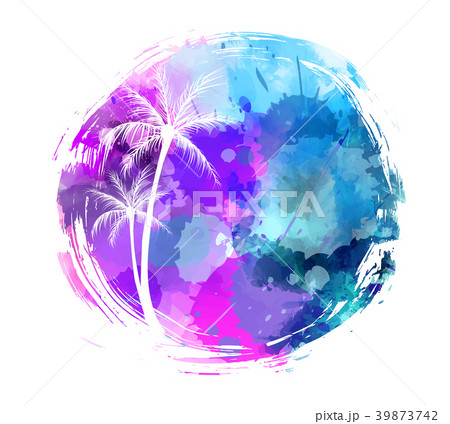 Round grunge travel banner 39873742