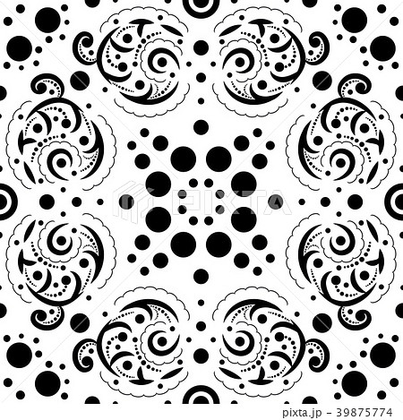 Seamless abstract pattern in black and white. 39875774