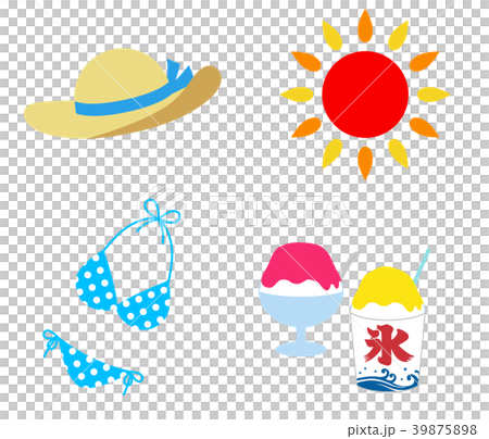 Summer sea illustration icon | set - Stock Illustration [39875898] - PIXTA