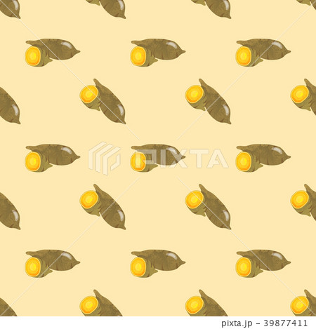 Seamless background watercolor organic vegetable 39877411