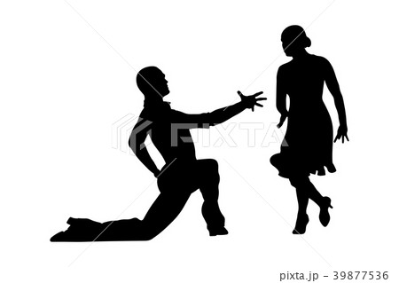 male dancer on one knee in female 39877536