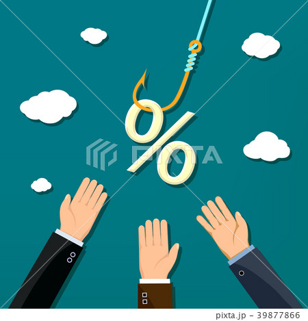 Percent sign hanging on a fishing hook 39877866