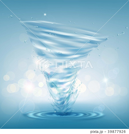 Tornado of water. Rotating twister. 39877926