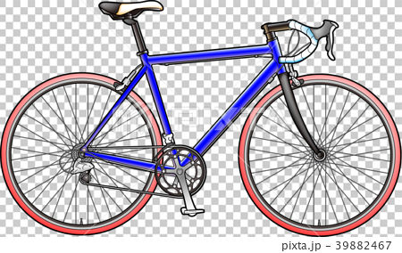 Bicycle Color Illustration Road Bike Stock Illustration