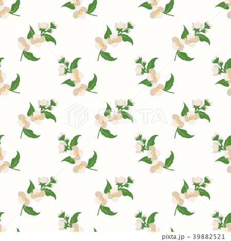 Seamless background botanic flower leaf plant 39882521
