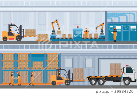 Manufacturing Warehouse Conveyor, 39884220