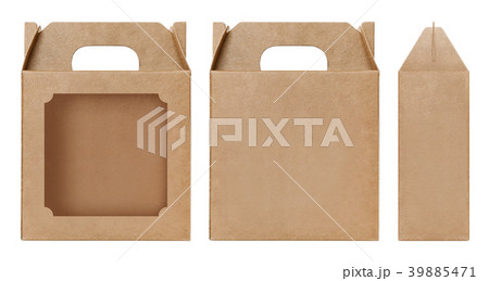 box, packaging, box brown cut out window blank box 39885471
