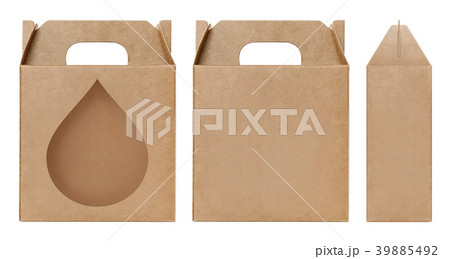 box, packaging, box brown cut out window blank box 39885492