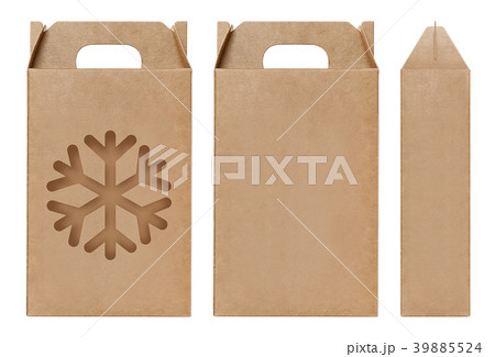 box, packaging, box brown cut out window blank box 39885524