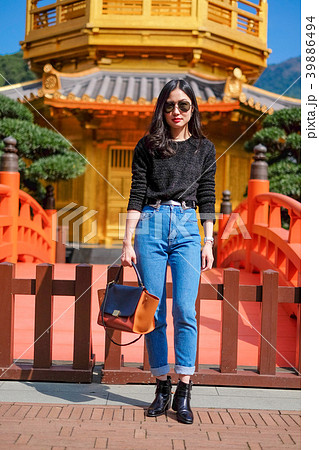 Young woman at Nan Lian Garden, Hong Kong  39886494