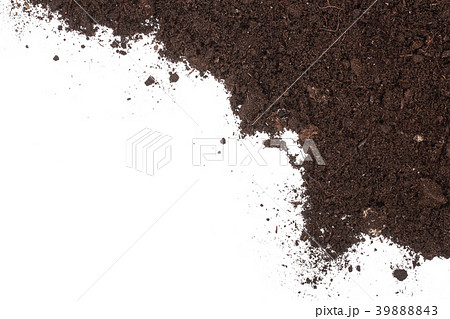 Pile heap of soil isolated on white background Pile heap of soil isolated on white background 39888843
