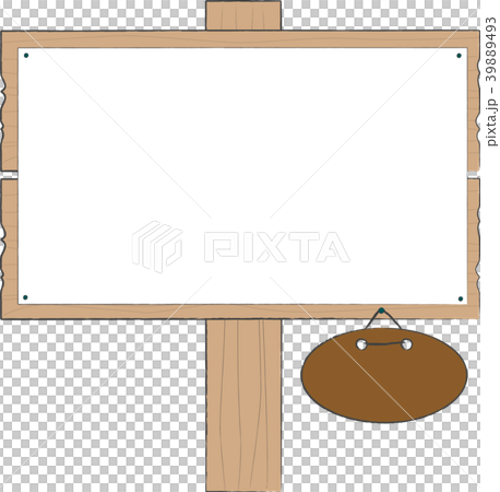 Wooden ticket _ with hanging sign _ color Wooden ticket _ with hanging sign _ color 39889493