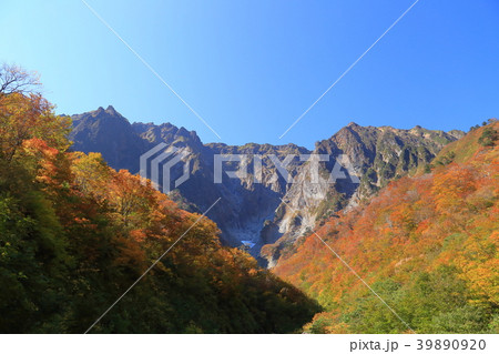 一ノ倉沢から秋の谷川岳を見る 一ノ倉沢から秋の谷川岳を見る 39890920