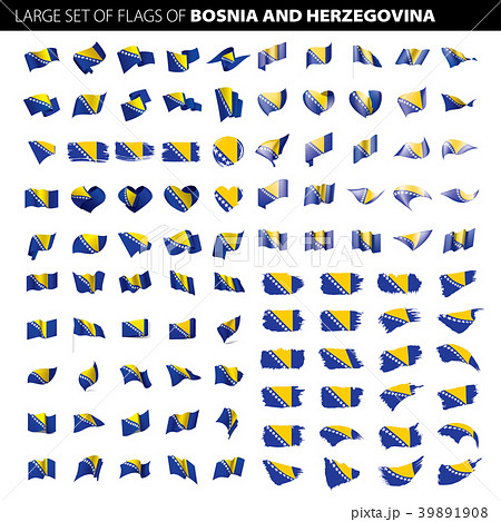 Bosnia and Herzegovina flag, vector illustration Bosnia and Herzegovina flag, vector illustration 39891908