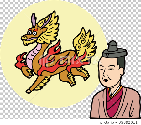 明智光秀と麒麟のイラスト素材のイラスト素材 3911