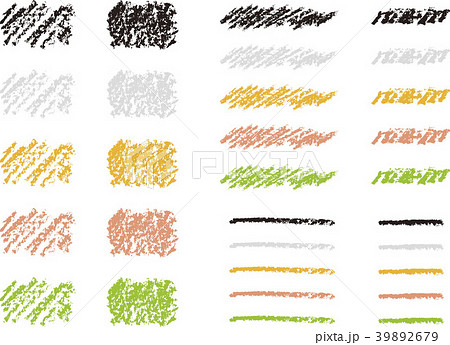 クレヨンの四角と線のイラスト素材 39892679 Pixta