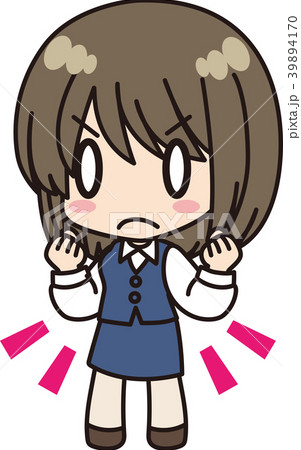 女性会社員_やる気_ガッツ 39894170