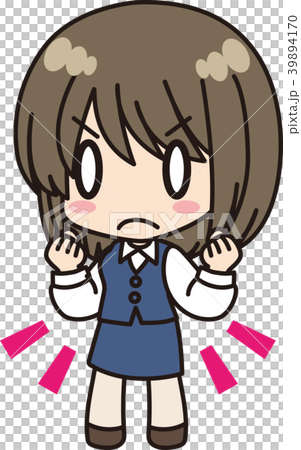 女性会社員_やる気_ガッツ 39894170