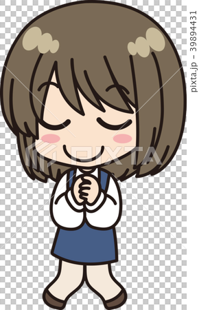 女性会社員_お願い_祈り 女性会社員_お願い_祈り 39894431