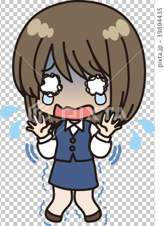 女性会社員_拒否_涙 女性会社員_拒否_涙 39894435