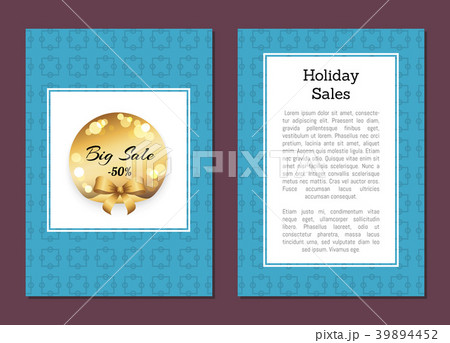 Holidays Sale Banner Cover Back Page Golden Label 39894452