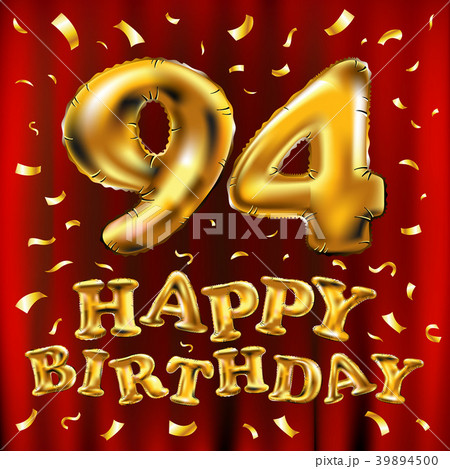 vector happy birthday 94 celebration gold balloons vector happy birthday 94 celebration gold balloons 39894500