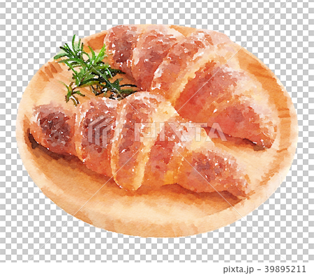 Croissant watercolor style 39895211