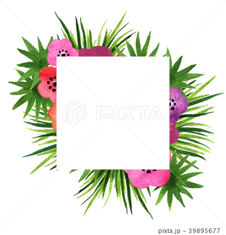 Watercolor floral frame Watercolor floral frame 39895677