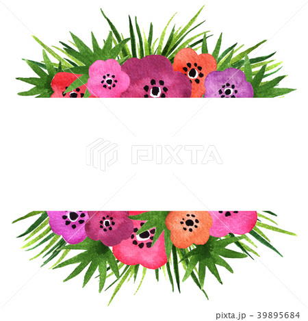 Watercolor floral template Watercolor floral template 39895684