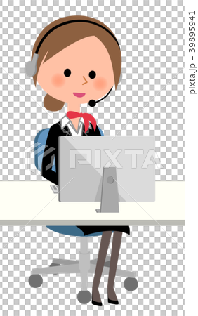 Uniform women PC and earphone microphone Uniform women PC and earphone microphone 39895941