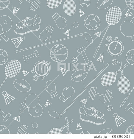 Seamless pattern on the sports theme sports and 39896032