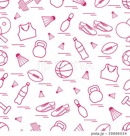 Seamless pattern on the sports theme sports and 39896034