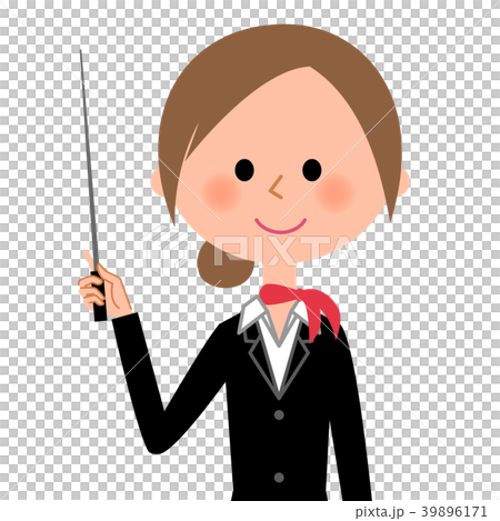 Uniform woman pointing rod 39896171