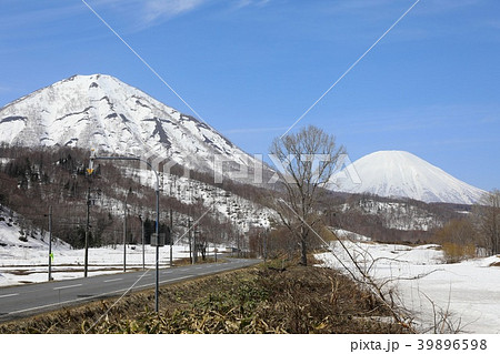 喜茂別町、福丘から見る羊蹄山と尻別岳 39896598