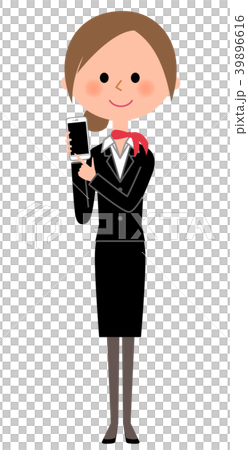 制服の女性 スマートフォン 制服の女性 スマートフォン 39896616