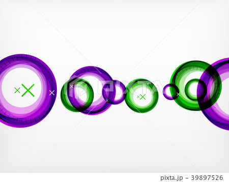 Flying abstract circles, vector geometric Flying abstract circles, vector geometric 39897526