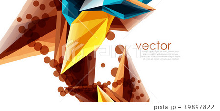 Color glass crystals on white background 39897822