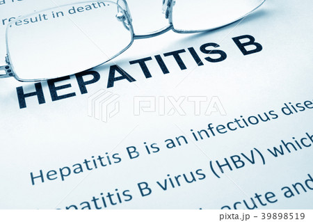 Paper with words hepatitis b and glasses. Paper with words hepatitis b and glasses. 39898519