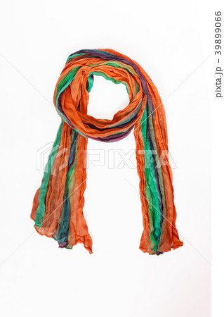 colored patterned scarf, neckerchief isolated  39899066