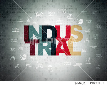 Industry concept: Industrial on Digital Data Paper 39899183