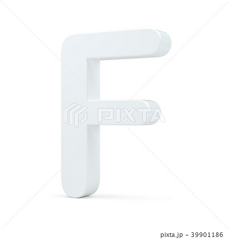 White letter F isolated on white background. 3d 39901186
