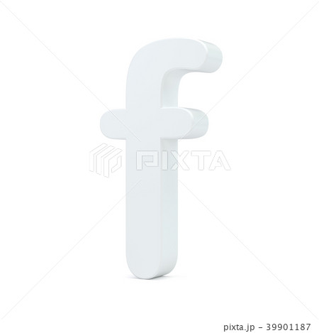 White small letter F isolated on white background 39901187