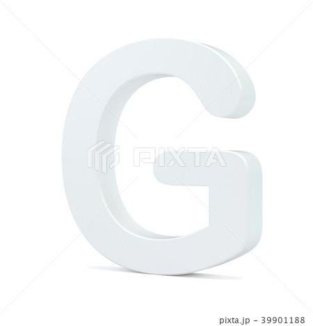 White letter G isolated on white background. 3d 39901188