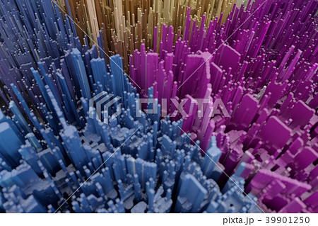 Abstract 3d rendering of chaotic cubes Abstract 3d rendering of chaotic cubes 39901250